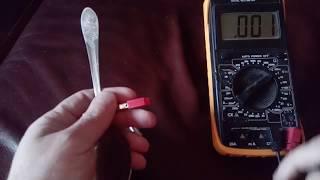Соревнование с Alexandr Alexeew по вольтажу от организма 0.84Вольт. Или у кого ложка круче.