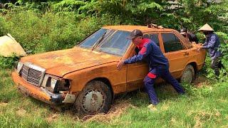 Starting MERCEDES E190 After 35 Years // MERCEDES-BENZ After 35 Years: Will It Starting ?