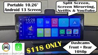 $118 ONLY Newest Android Portable CarPlay Screen | PODOFO A3470