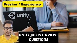 Unity Interview Questions for Game Developer Job Interview For Fresher / Experience [EP.1]