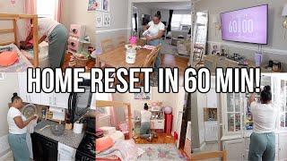 RESET IN 60 MINS! POWER HOUR CLEAN WITH ME, SPEED CLEANING MOTIVATION, ULTIMATE BUSY MOM SPEED CLEAN