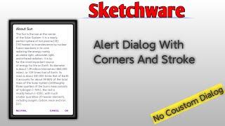 AlertDialog With Corners And Stroke In Sketchware | No Coustom Dialog
