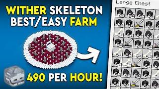 Minecraft Wither Skeleton Farm Tutorial - FASTEST - 490 Heads/HR!