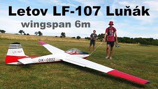 LF-107 Luňák Black Horse | ZÁLET MODELU | 6m obří RC větroň | 4K | Aerovleky Rokytnice 2023