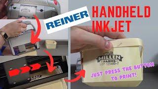 Reiner Handheld Inkjet printing Lot Code and Logos on Wood - jetStamp 970 & 1025