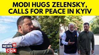 Modi In Ukraine | In PM Modi's Historic Ukraine Visit, A Hug And Handshake With Zelensky | N18G