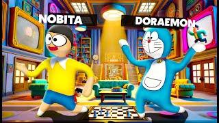 DORAEMON And NOBITA Did Hide & Seek In Big ROOM In HFF !!! 