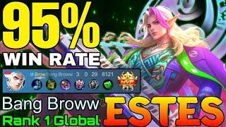 95% Win Rate Build Estes MVP Support - Top 1 Global Estes by Bang Broww - Mobile Legends