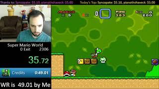 [0:45.92] SMW Credits Warp Former World Record