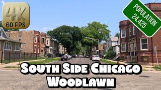 Driving Around Chicago Hood - "Woodlawn" Neighborhood in 4k Video