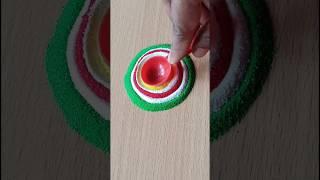 Simple rangoli | Satisfying rangoli |Easy Rango Tricks and tips | ASMR #rangoli#satisfying#asmr