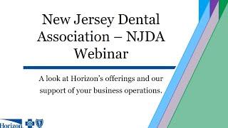 Horizon BCBSNJ Webinar