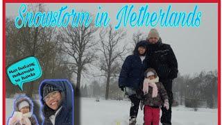 Snowstorm In The Netherlands | Let's Play in the Snow | Cinjee Family Vlogs |