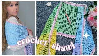 CROCHET VINTAGE REGENCY SHAWL/WRAP TUTORIAL FOR BEGINNERS | How To Crochet Josephine Shawl & Pattern