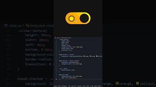  CSS Dark Mode Toggle with Sun & Moon | HTML CSS Animation  #coding #animatedbutton #webdesign