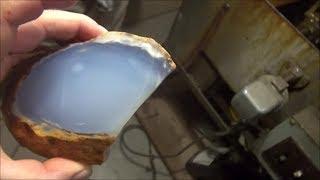 Big Rock Saw - Cutting Blue Chalcedony