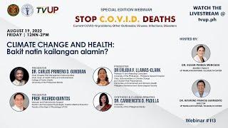 Webinar #113 | "CLIMATE CHANGE AND HEALTH: Bakit natin kailangan alamin?"