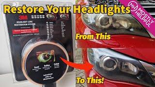 Make your headlights SPARKLE again with a 3M Headlight Restoration Kit