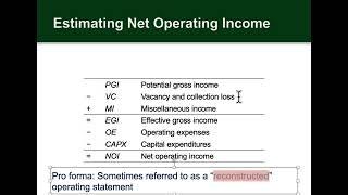 Valuing Using the Income Approach