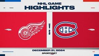 NHL Highlights | Red Wings vs. Canadiens - December 21, 2024