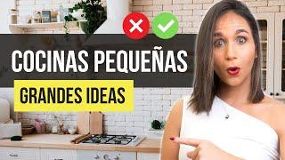  Haz Esto en COCINAS PEQUEÑAS  20 Tips para que una cocina pequeña parezca más grande y elegante!