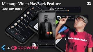 31.  Flutter Chat Message Video Playback Tutorial with Chewie Dependency 