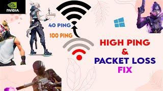  LOWER PING AND FIX PACKET LOSS ON ANY GAME  | Low Latency Settings ️