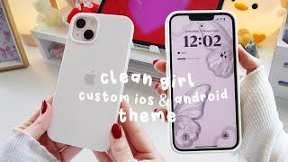 TRANFORM YOUR iPHONE with a CUSTOM CLEAN IT GIRL THEME  tutorial  COZY AESTHETIC CUSTOMIZATION 