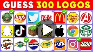 Guess the Logo in 2 Seconds | 300 Famous Logos  Daily Quiz