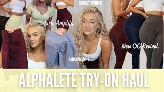 ALPHALETE TRY-ON CLOTHING HAUL & REVIEW | Amplify scrunch seamless shorts & OG Revival leggings NEW