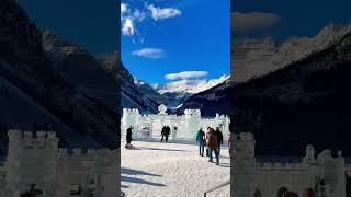 Ice Castle #lakelouise in winter #frozenlake #banff #alberta #albertaparks #canadianrockies