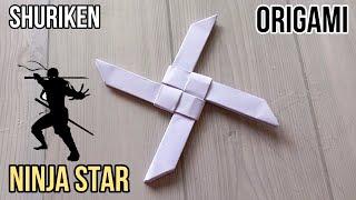 NINJA STAR ORIGAMI|HOW TO MAKE PAPER SHURIKEN TUTORIAL| FOLDING| CRAFT