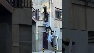 A Parkour Master Was Taken To A Mental Hospital. How Can He Escape? #funny #skate