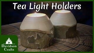 Simple Tea Light Candle Holders - Woodturning Project | Davidson Crafts