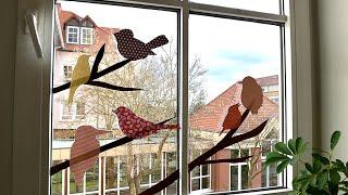 Vögel basteln aus Papier | Fensterdeko | Wanddeko