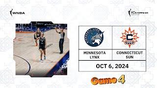 Minnesota Lynx vs Connecticut Sun  - Oct 6, 2024 | SEMIFINALS GAME 4