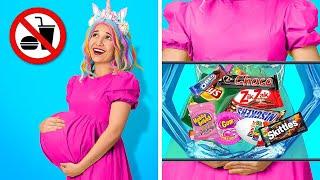 Pregnant Unicorn's Secret Feast!  Sneaking Food Trickery at the Hospital and School! 