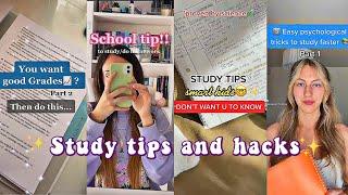 Study hacks and tips to get good grades!!️ ||Tiktok compilation|| Study inspo