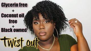 Defined, Glycerin/Coconut Oil Free AND BLACK OWNED Twist out!!