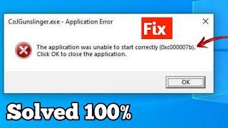 How to fix 0xc000007b error This application was unable to start correctly 0xc00007b || Solved  ||