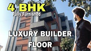 Inside a Luxury Fully Furnished *4BHK* Builder Floor in Amravati Enclave Panchkula, Haryana