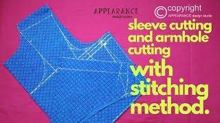 How To Armhole Cutting And Sleeve Cutting With Stitching Method ️ Armhole Drafting For Beginners