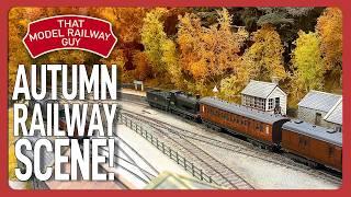 AN AUTUMN MODEL RAILWAY SCENE! Tellindalloch - Scottish Region in 00 Gauge