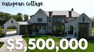 Tour a $5.5 Million Custom European Cottage-Style Home in Zionsville, Indiana!