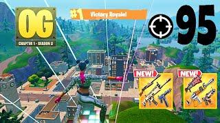 95 Elimination Solo Vs Squads "Zero Build" Gameplay Wins (Fortnite OG Season 2)