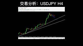 交易分析：USDJPY H4 #股票和外汇 #金融知识 #金融小白 #外汇新手 #外汇入门 #交易者 #外汇交易赚钱 #交易者赚钱 #交易赚钱 #外汇交易分析 #生活理财 #投资交易 #赚钱