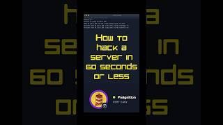 Hack a server in 60 seconds - Preignition on HTB VIP