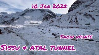 Hrr trf snow hi snow  // 10 Jan 2025 // Sissu update // snow at atal tunnel // Solang valley // like