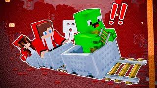 Maizen : JJ, Mikey And JJ Sister Escape From Ghast - Minecraft Animation
