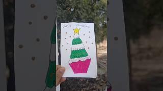 Christmas craft ️ mini craft ️ day 8/10 #youtubeshorts #art #craft